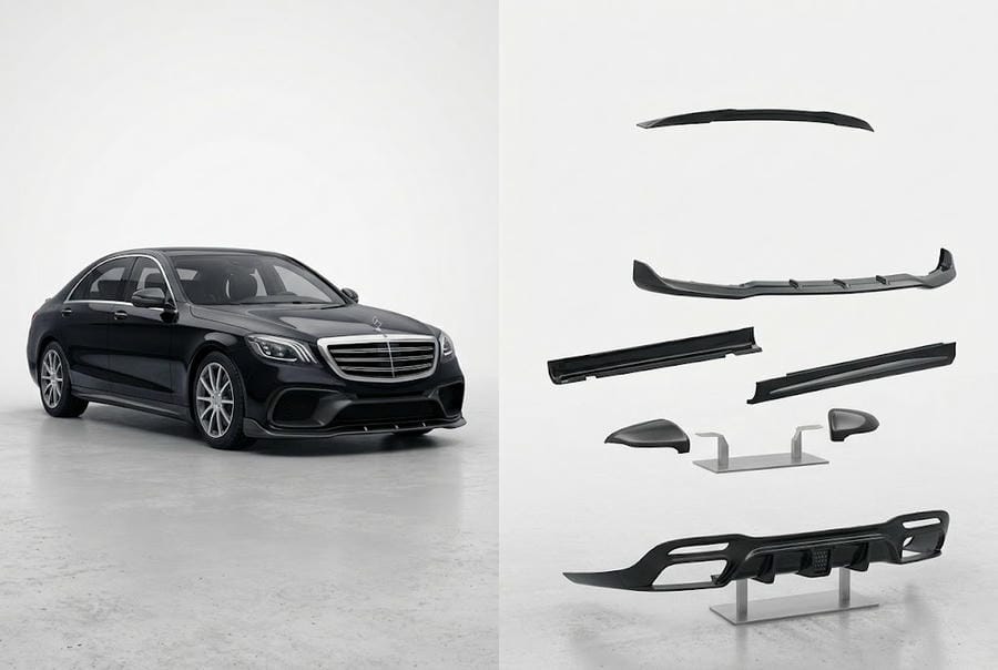 Mercedes-Benz S Class Carbon Fiber Aerodynamic kits carbon fiber package