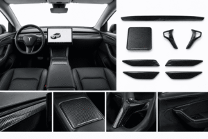 Tesla Model Y Carbon Fiber Interior Trim Kits