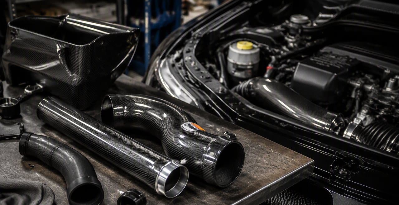 Carbon fiber intake pipe and structural prototype components