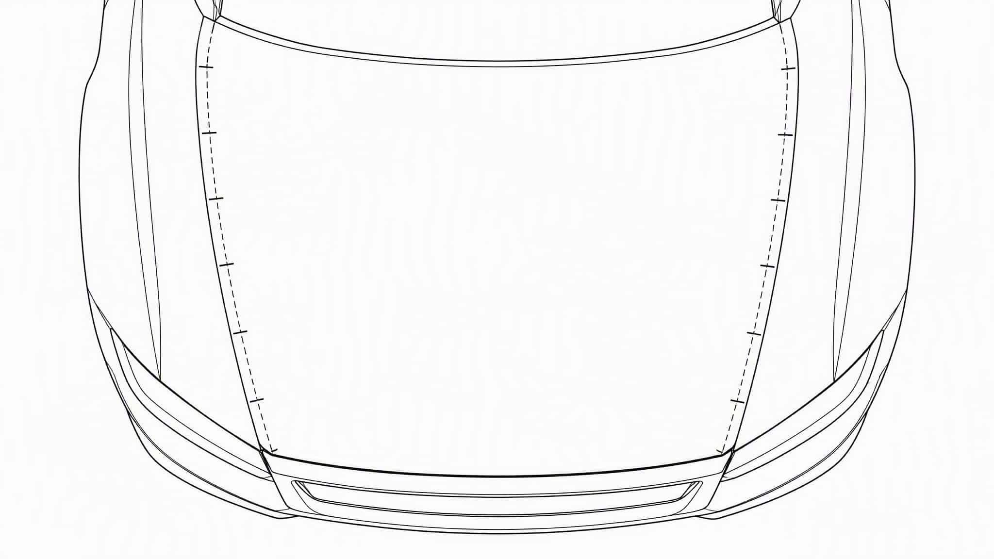 Hood panel gap alignment diagram