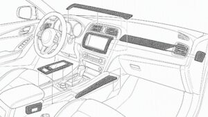 Carbon fiber interior trim overlay placement diagram