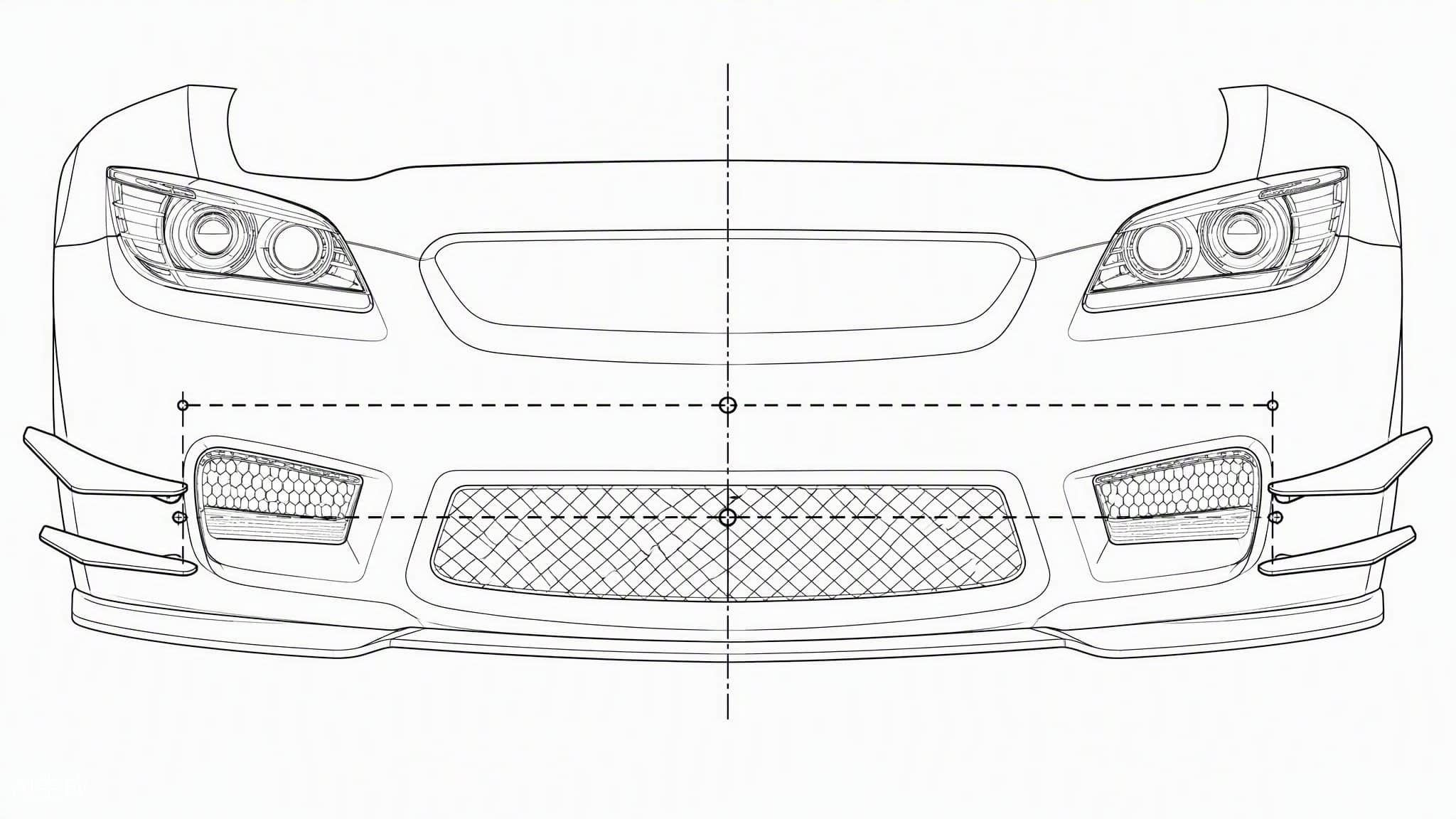Canard left-right symmetry measurement diagram