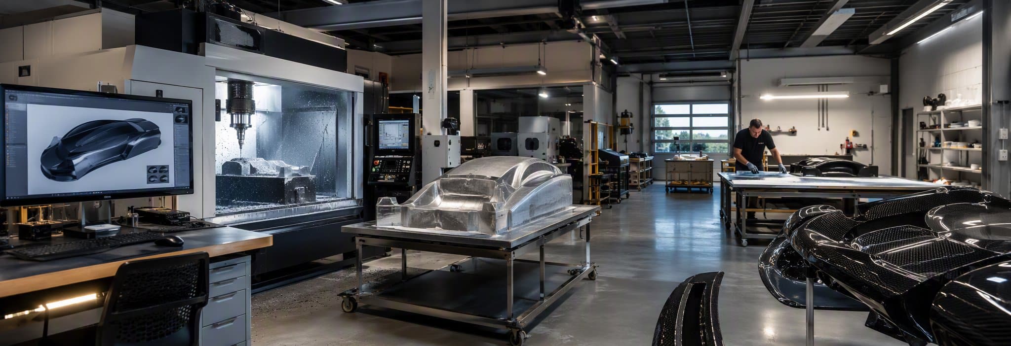 Carbon fiber prototyping workflow from design to sample production