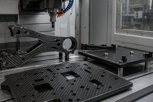 Carbon fiber plates used as robotic arm parts and inspection fixtures