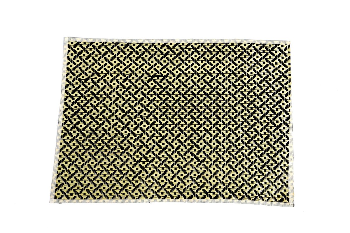 Custom patterned carbon fiber fabric sample