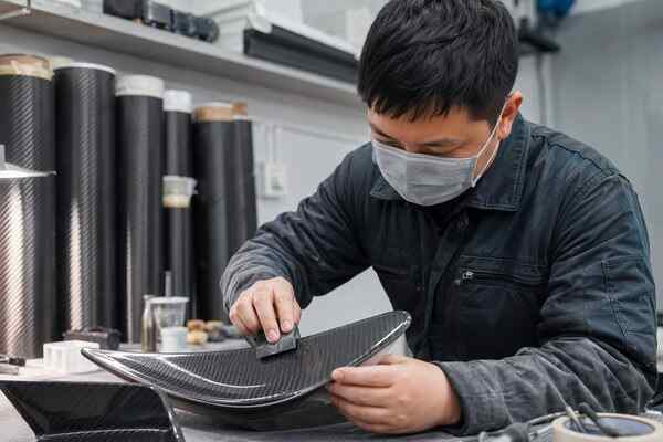 Custom carbon fiber canards built on an existing factory mold