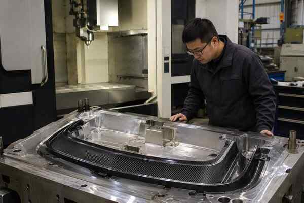 Full custom carbon fiber front lip development with a new mold